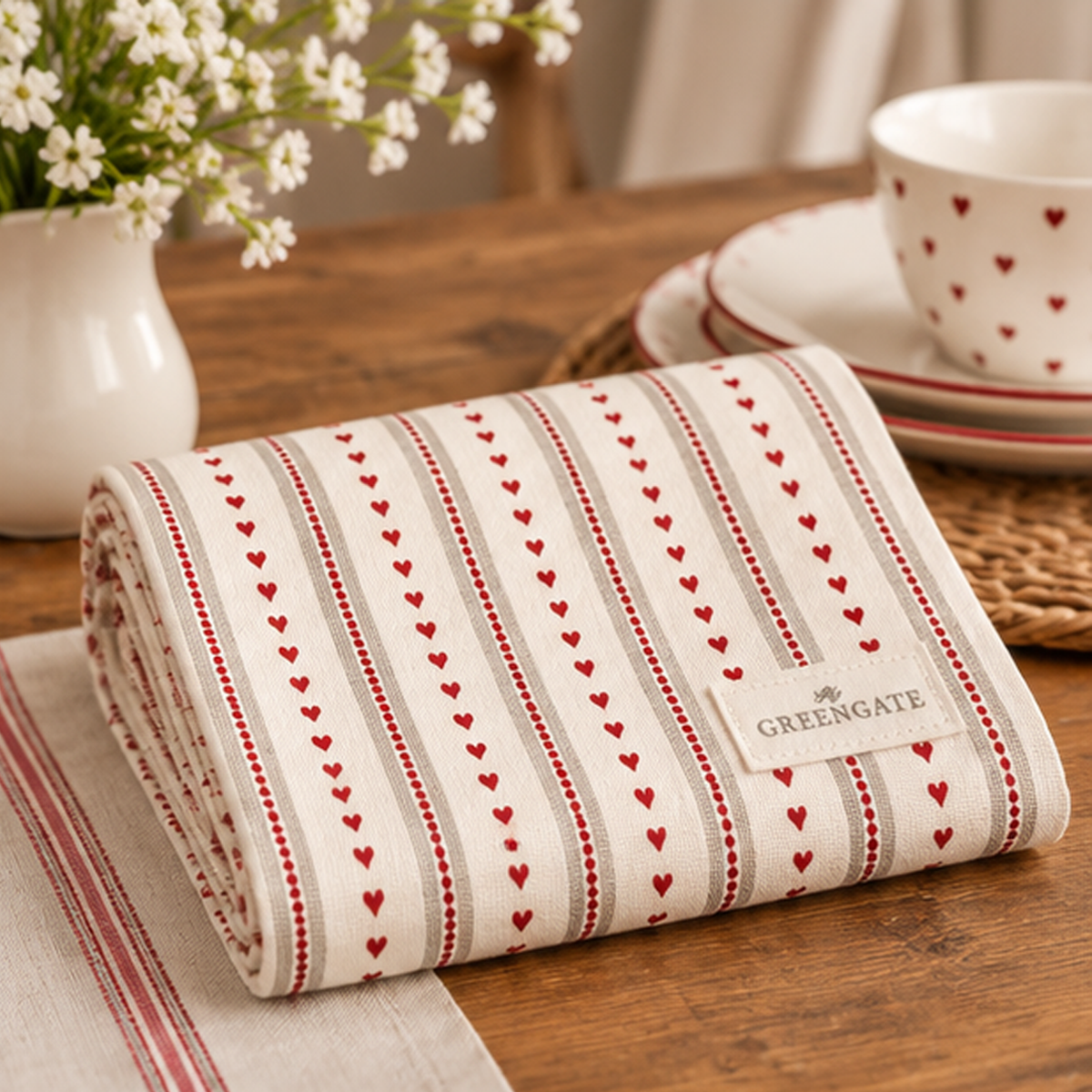 Runner da Tavola Esther GreenGate Rosso 30 x 220 cm