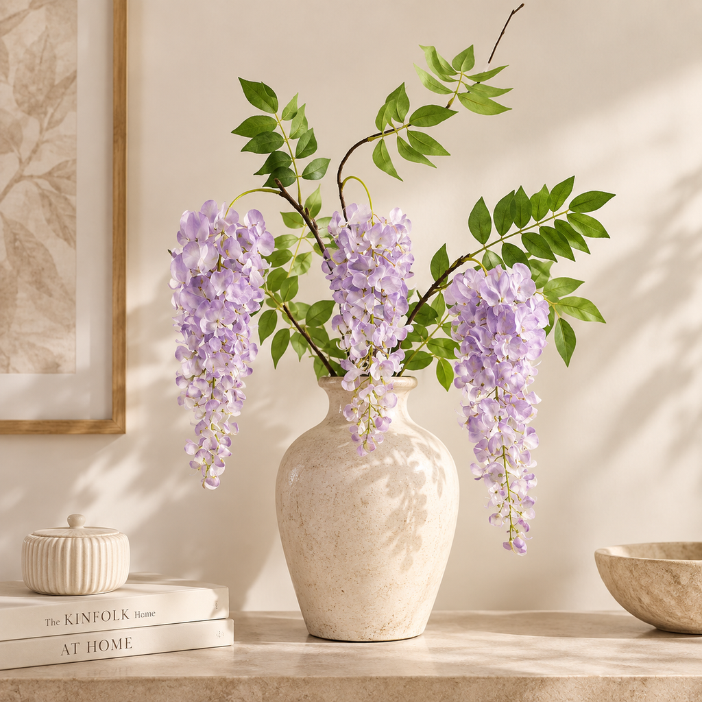 Glicine Artificiale Chic EDG Lilla H 80 cm
