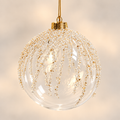 Sfera di Natale Trasparente con Effetto Ghiaccio Ø 10 cm in Vetro