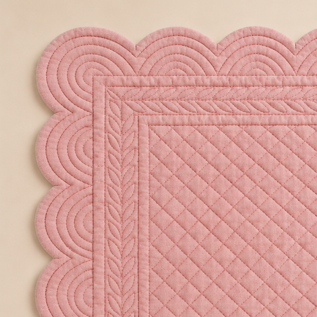 Tovaglietta Americana Rettangolare Rosa in Cotone 35 x 50 cm - Collezione Carmen