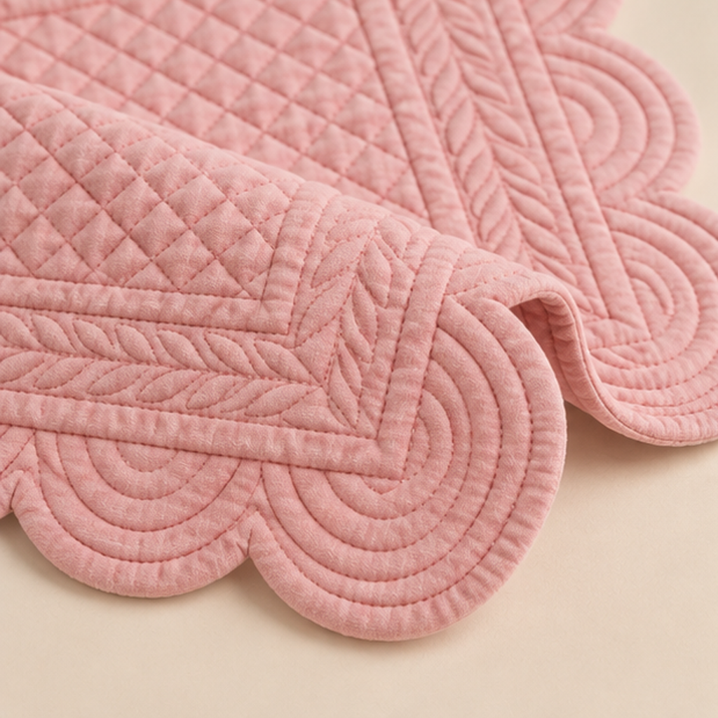 Tovaglietta Americana Rettangolare Rosa in Cotone 35 x 50 cm - Collezione Carmen