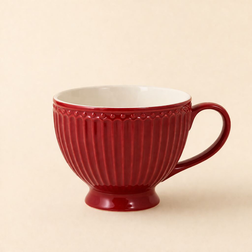 Tazza tè Alice bordeaux