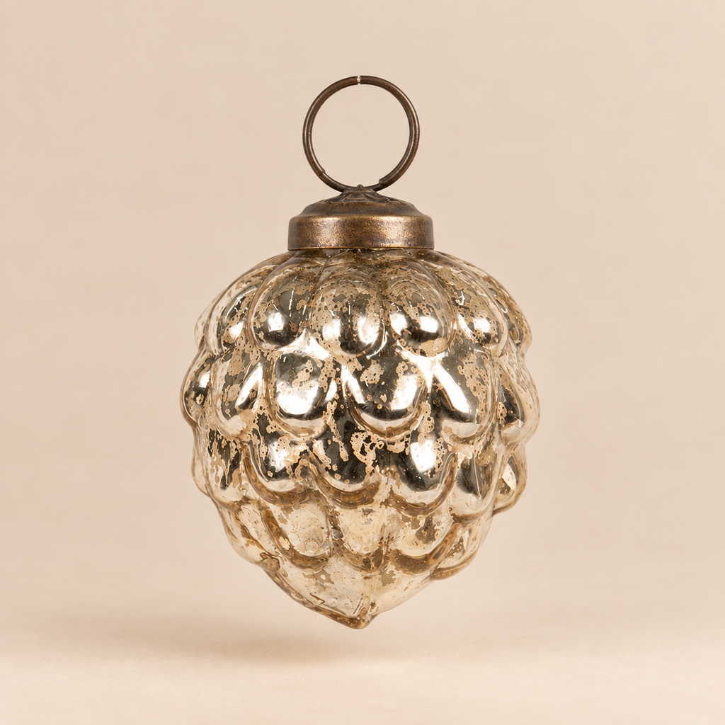 Pigna Natale Vintage in Vetro Champagne Ø 8 cm