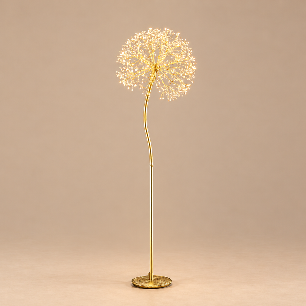 Decoro Tarassaco Luminoso EDG Enzo De Gasperi Oro con 576 LED – H 150 cm – IP44