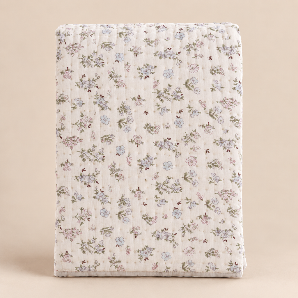 Trapunta Singola Fantasia Floreale 330 GSM 180 x 260 cm - Collezione Hiver Fleuri
