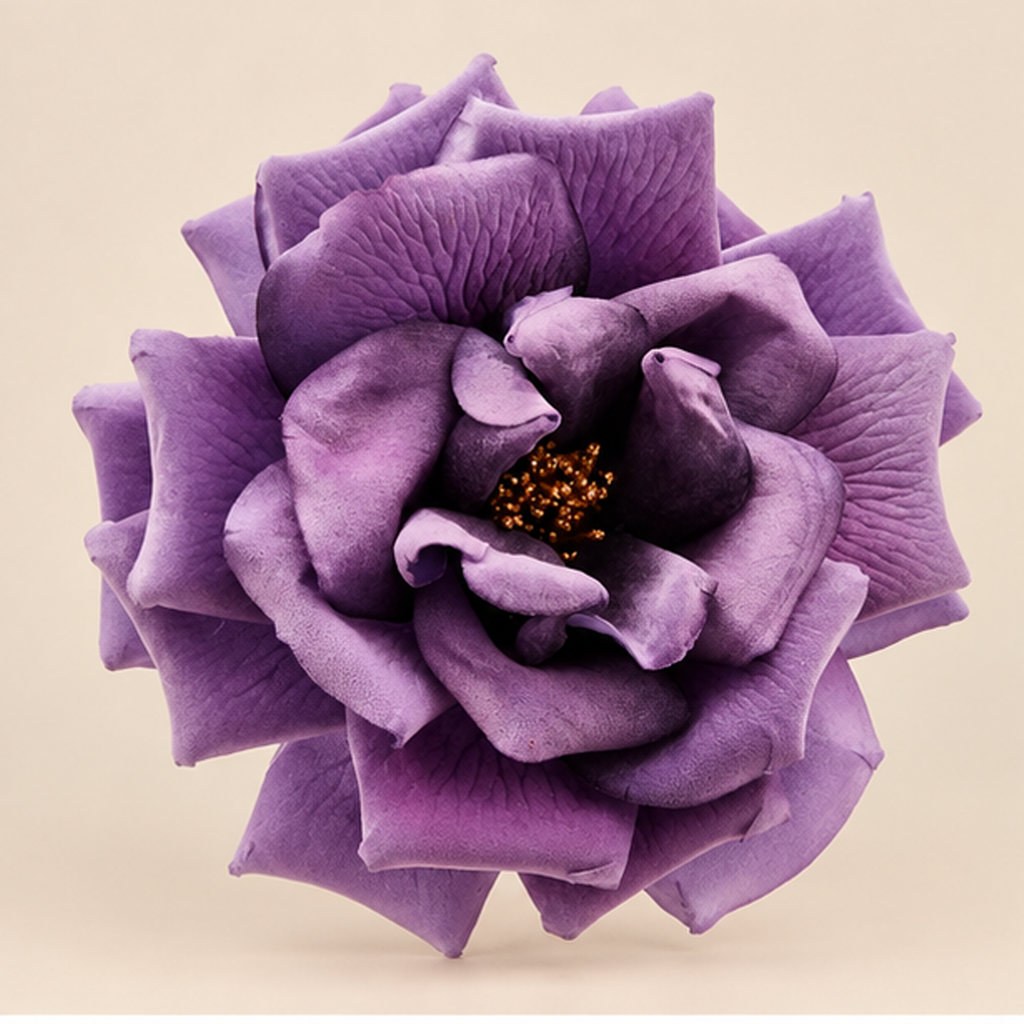 Rosa Viola in Tessuto Ø16 cm