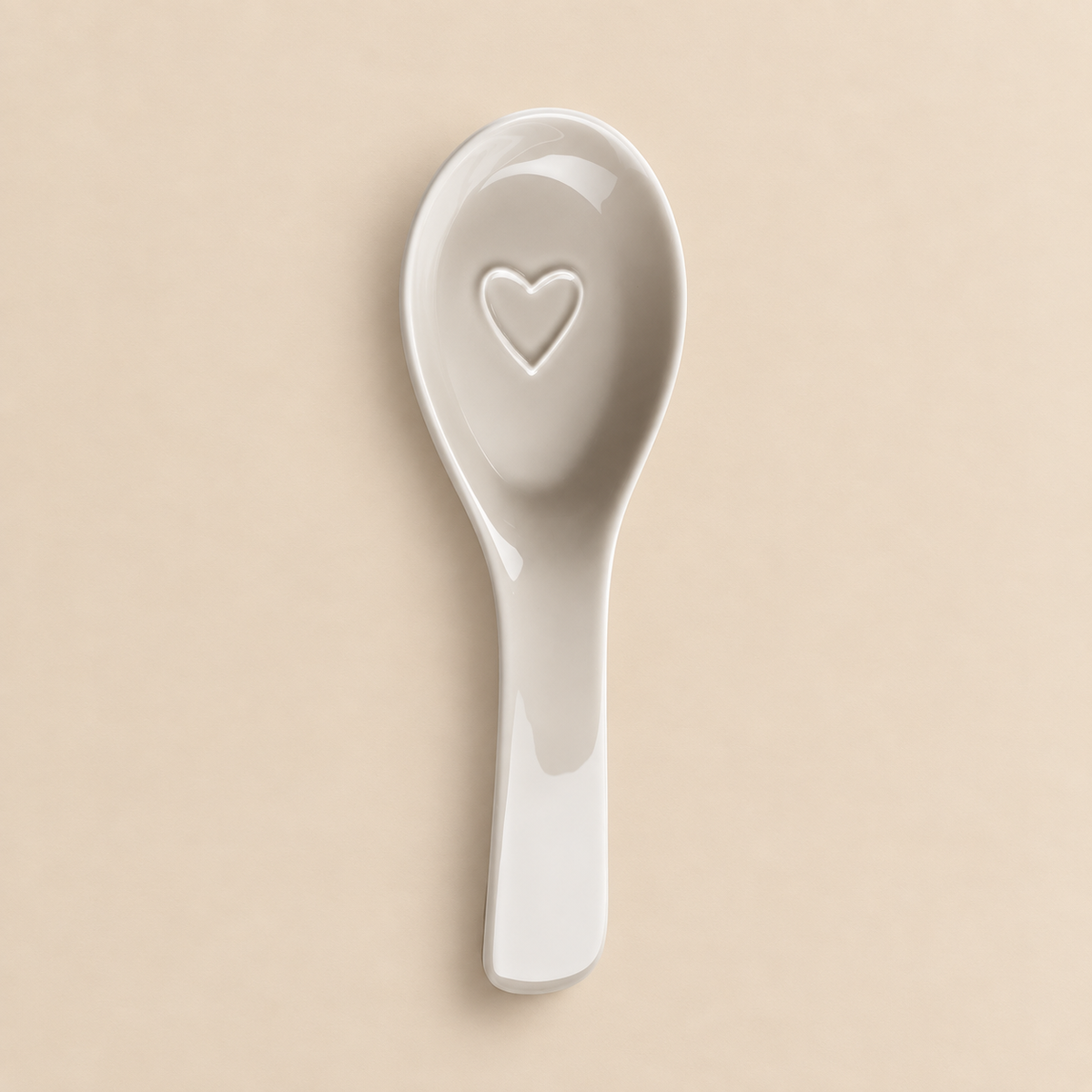 Poggiamestolo in Ceramica con Cuore 9,5 x 25 cm