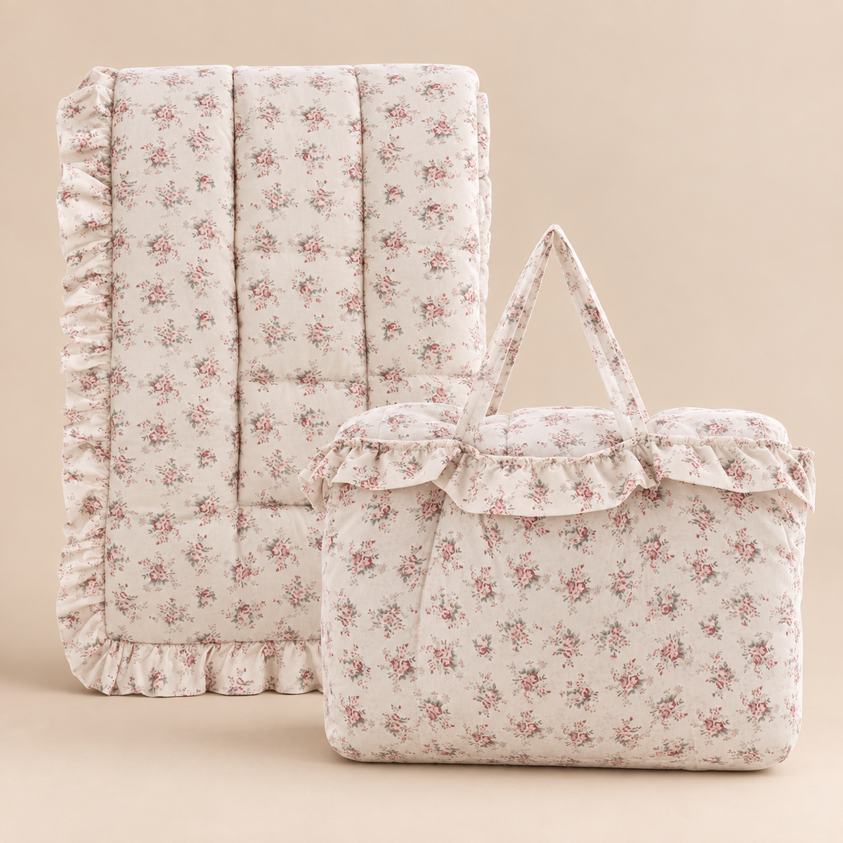 Trapunta Matrimoniale Floreale con Gala 7 cm 460 GSM 250 x 250 cm - Collezione Sogni in Fiore