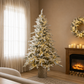 Albero di Natale innevato Cortina EDG 2026 con 2500mini LED h.210cm con BACCHETTA MAGICA
