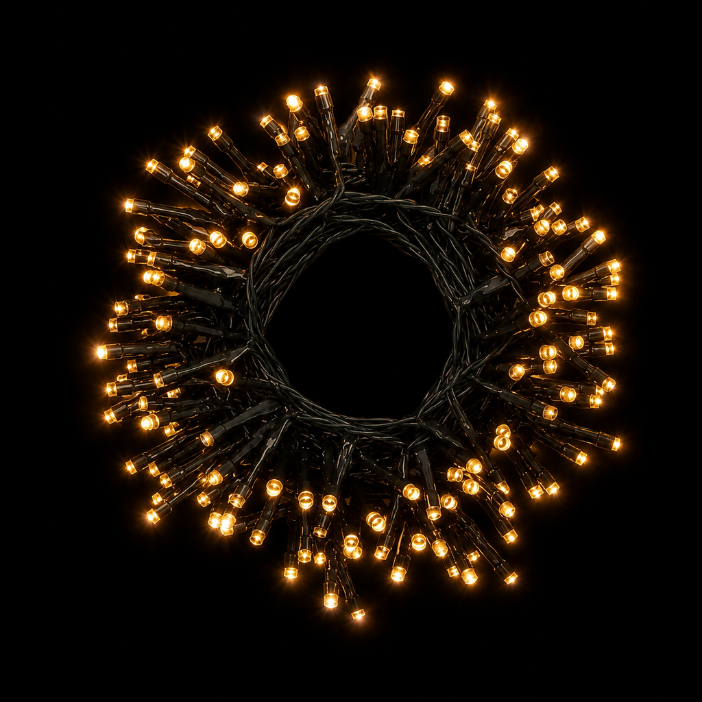 Catena Luminosa a Batteria 180 LED Bianco Caldo con Telecomando