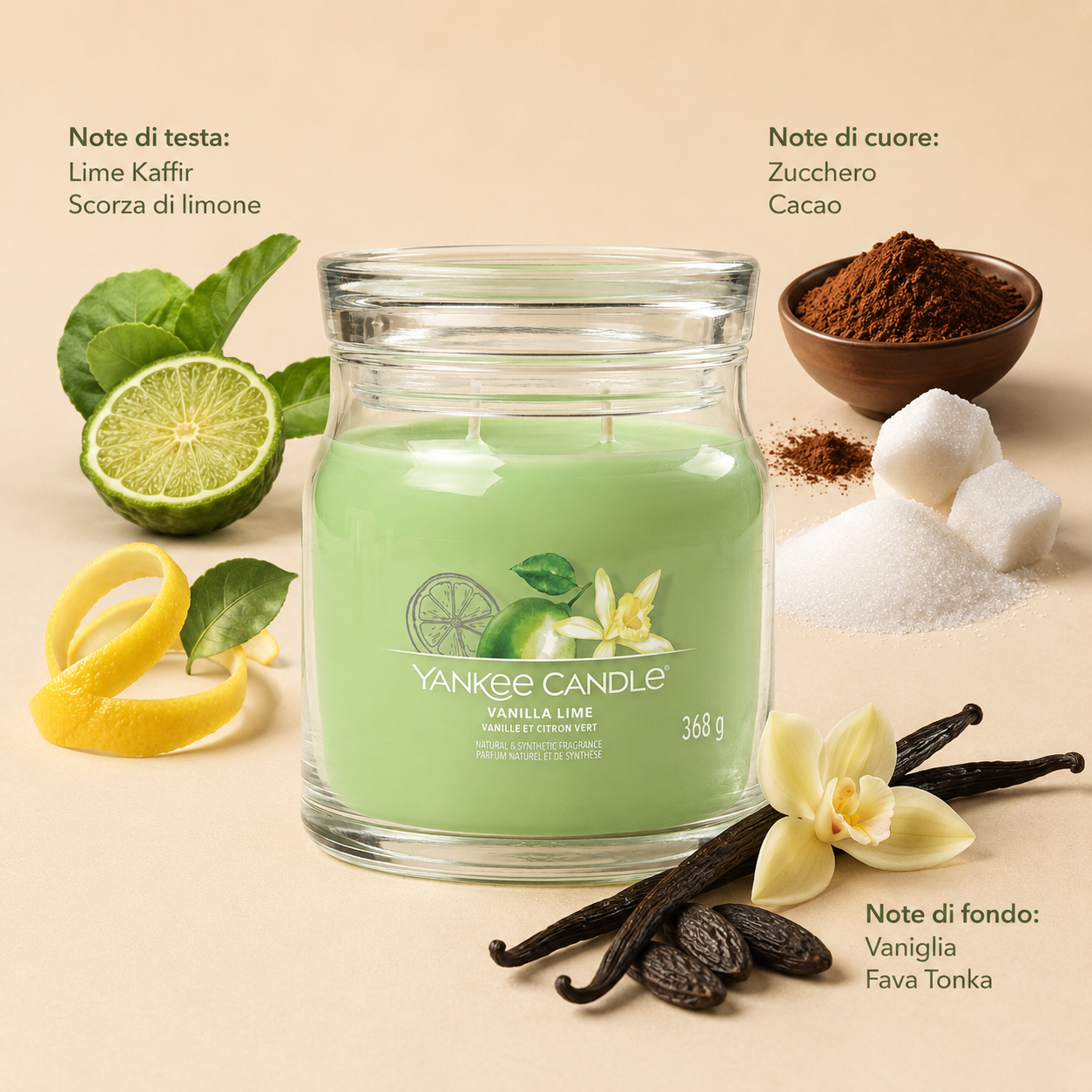 Yankee Candle Giara 368gr Vanilla Lime