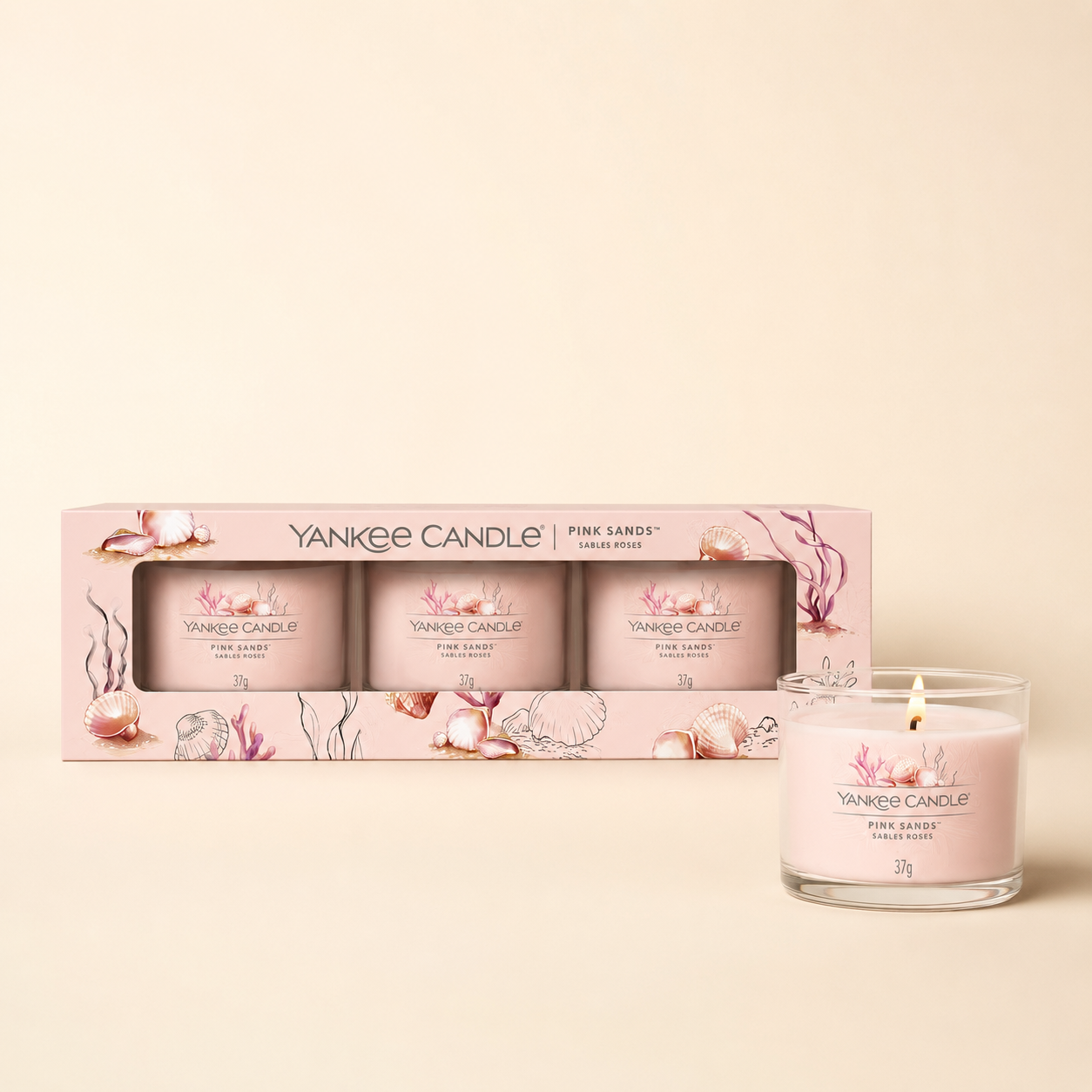 Yankee Candle set 3 mini candle Pink Sands