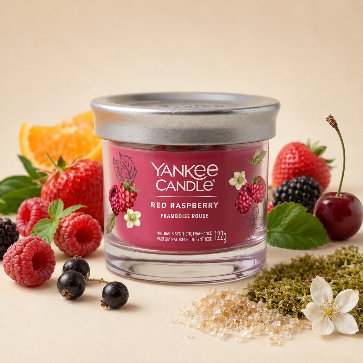 Yankee Candle candela tumbler 122gr Red Raspberry