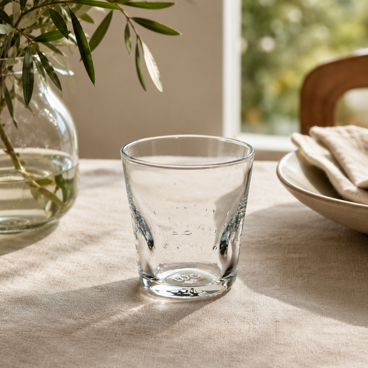 Bicchiere in vetro soffiato Memento Dune Glass White trasparente