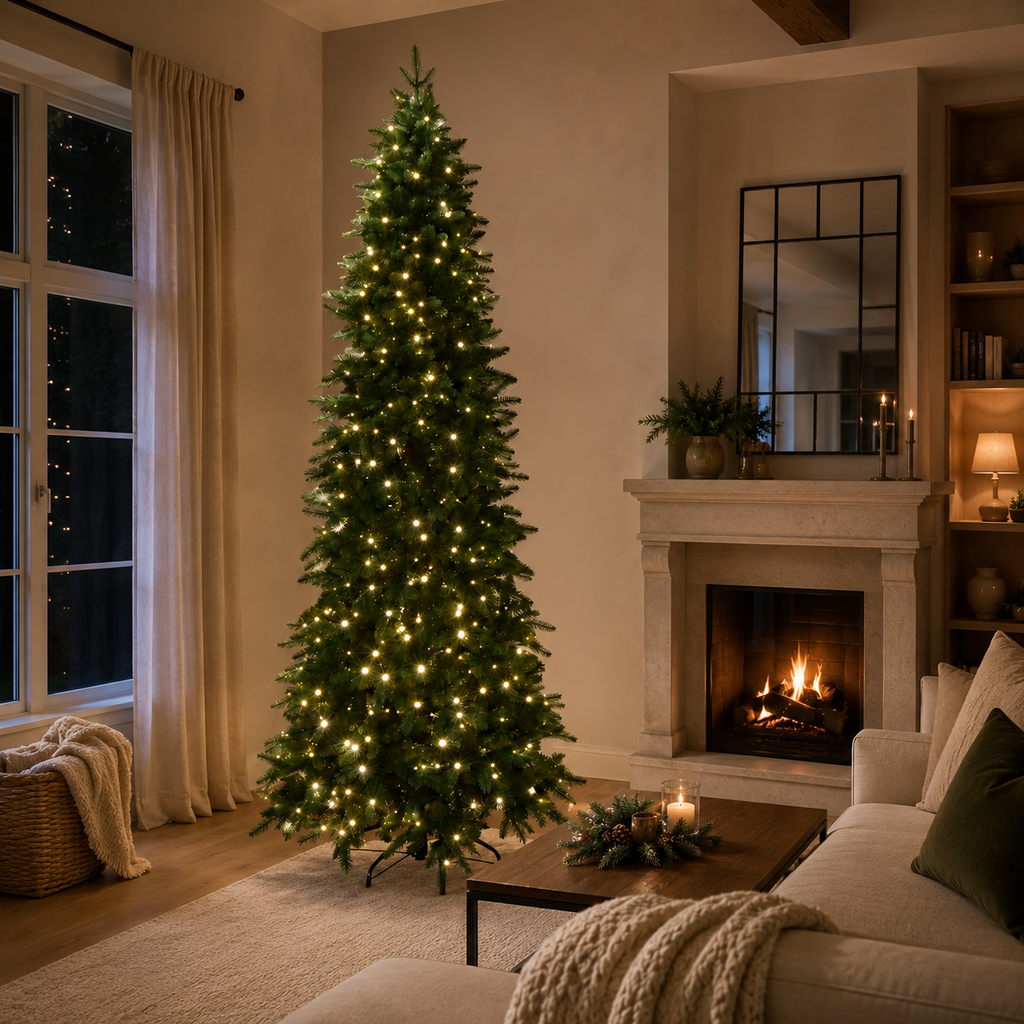 Albero di Natale Slim EDG con 610 mini LED h.240cm