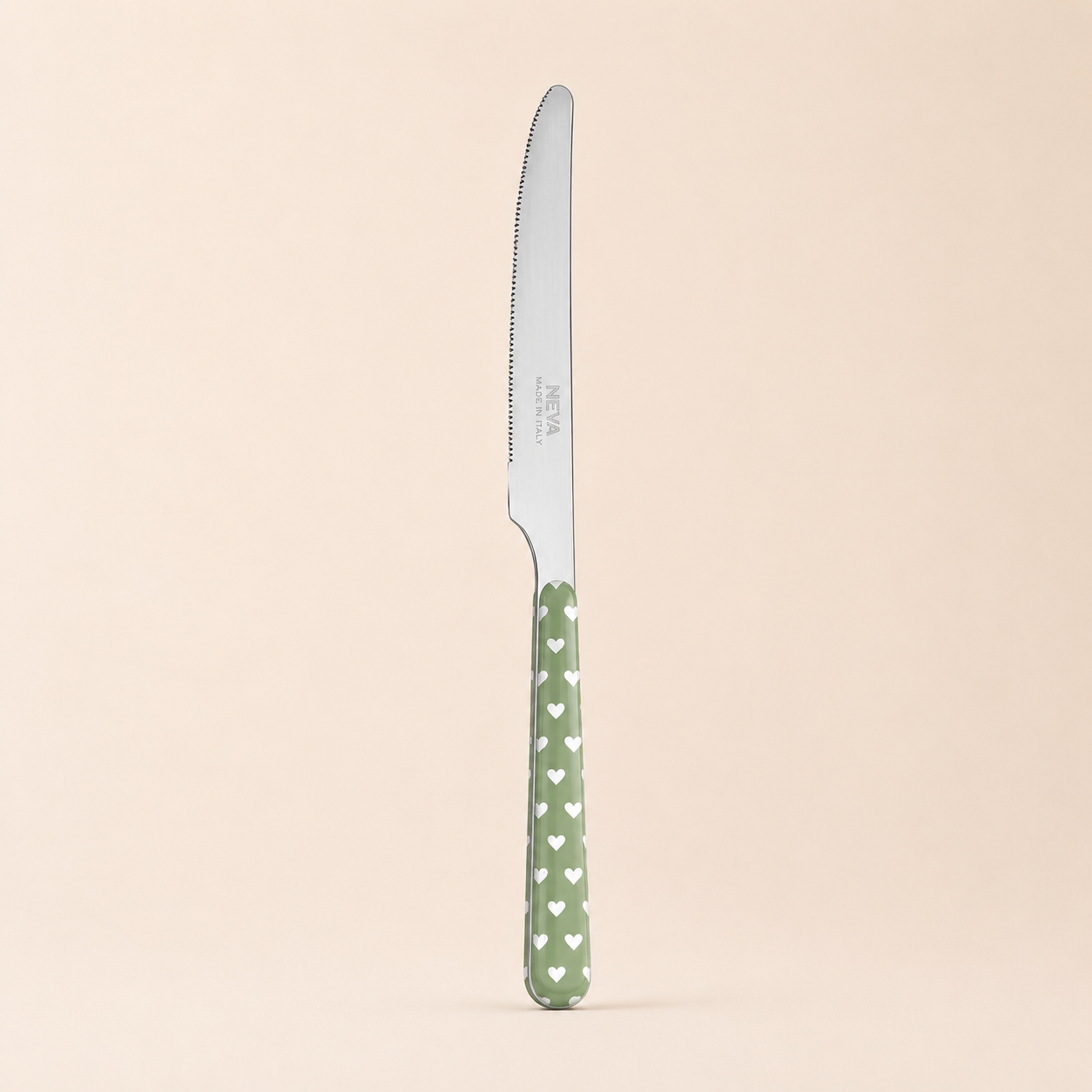 Coltello Cuori Verde NEVA – Acciaio 18/10 – 22 cm