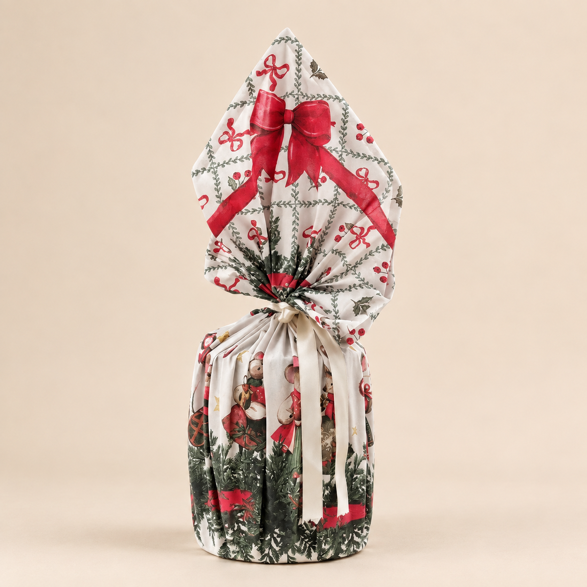 Foulard porta panettone "Favola di Natale"