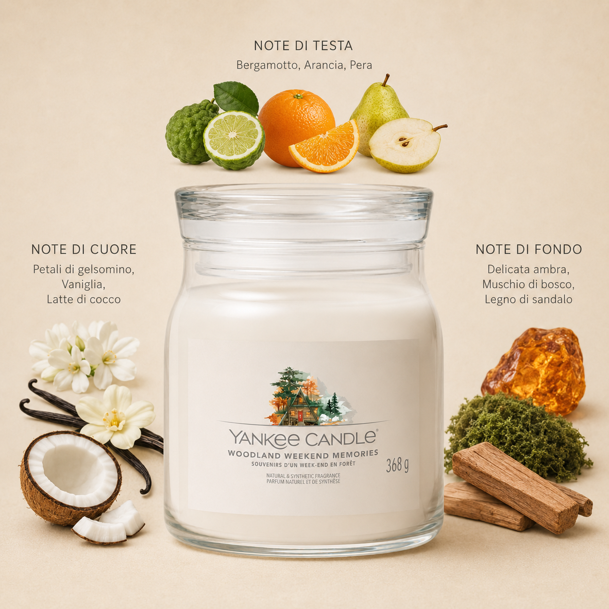 Yankee Candle Giara 368gr Woodland Weekend Memories