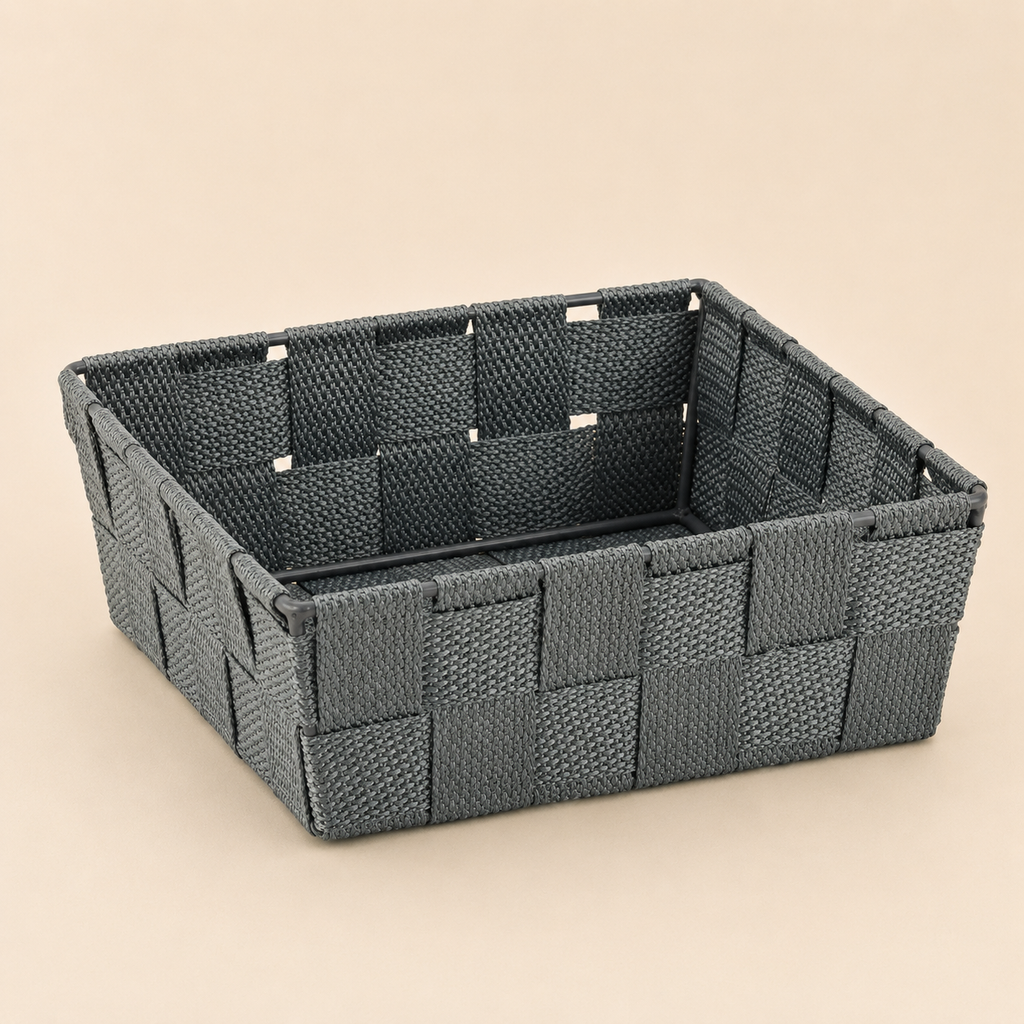 Cestino Kela Alvaro Grigio – 19 x 19 x H 6 cm