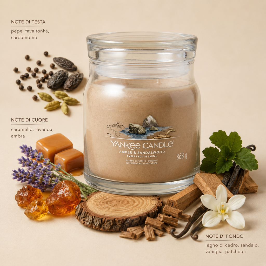 Yankee Candle Giara 368gr Amber & Sandalwood