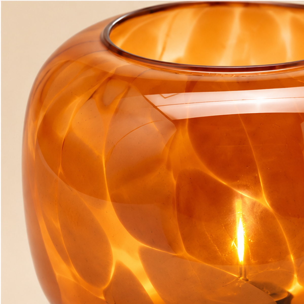 Lampada da Tavolo Joplin EDG in Vetro Ambrato H 14 cm