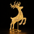 Renna Luminosa EDG Enzo De Gasperi Oro con 8300 MicroLED e Decorazione a Nastri – H 260 cm – IP44