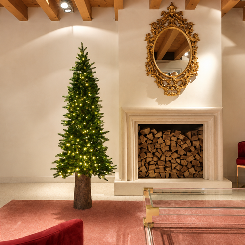 Albero di Natale Slim EDG con 360 mini LED h.180cm