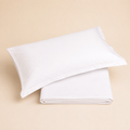 Completo Letto Matrimoniale Trecento Raso di Cotone 300 TC – Bianco Seta