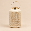 Lanterna Traforata Avorio e Oro in Metallo EDG Charm 30cm