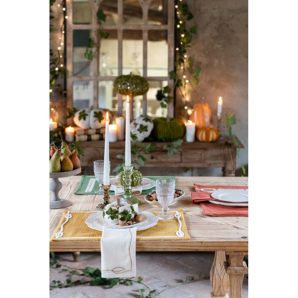 Il Set Tovaglietta Americana con Tovagliolo Blanc Mariclò - Collezione Geometrika