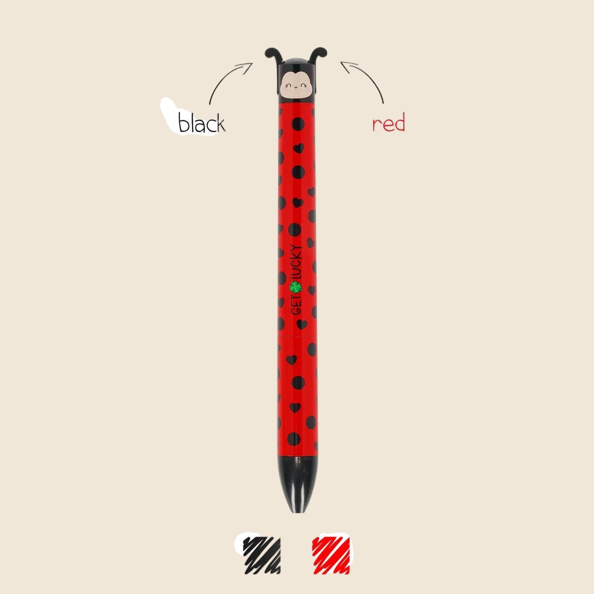 Penna a Sfera Due Colori Ladybug - Click&Clack Cartoleria