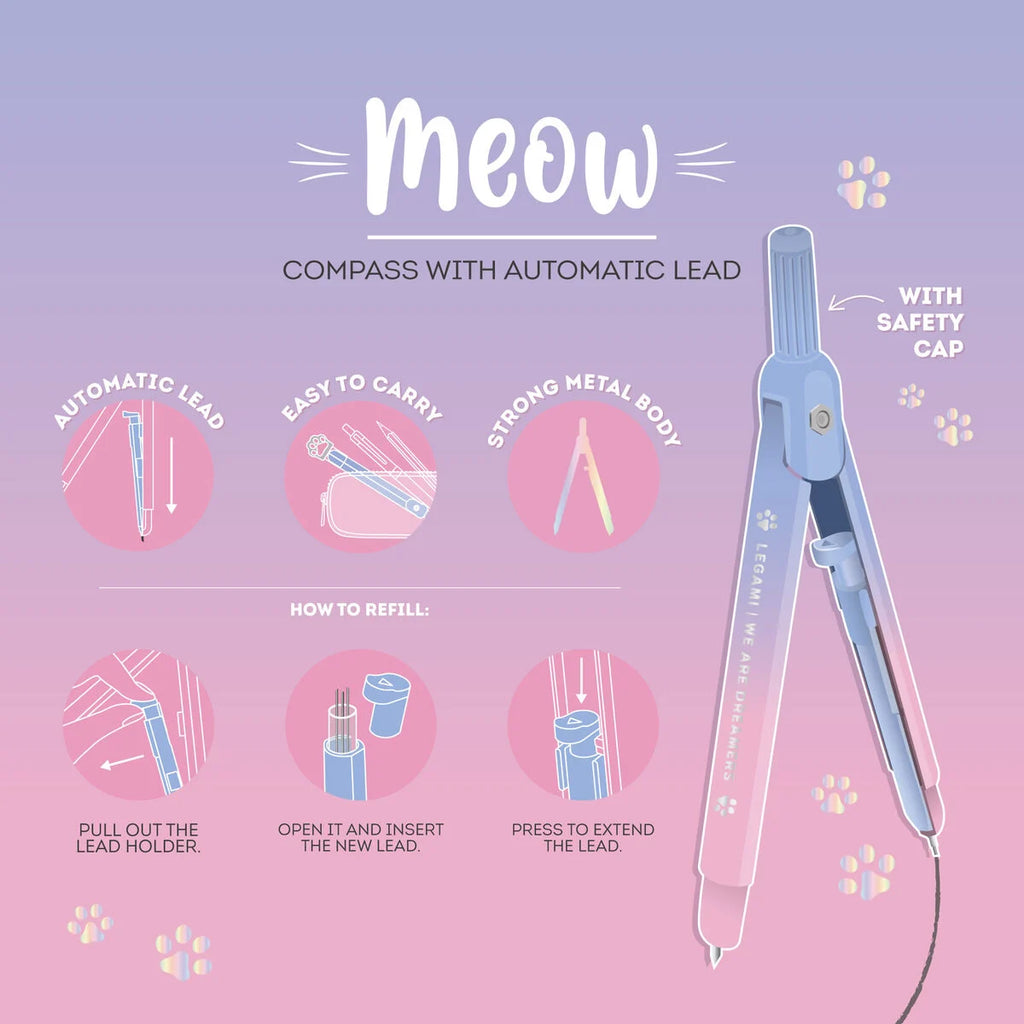 Compasso mina automatica Legami Meow