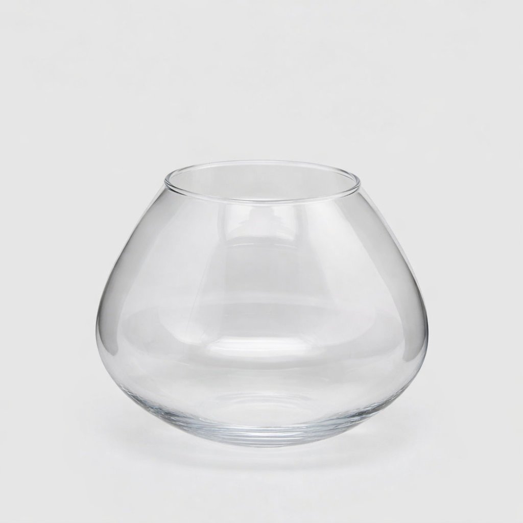 Vaso in vetro bombato h.17