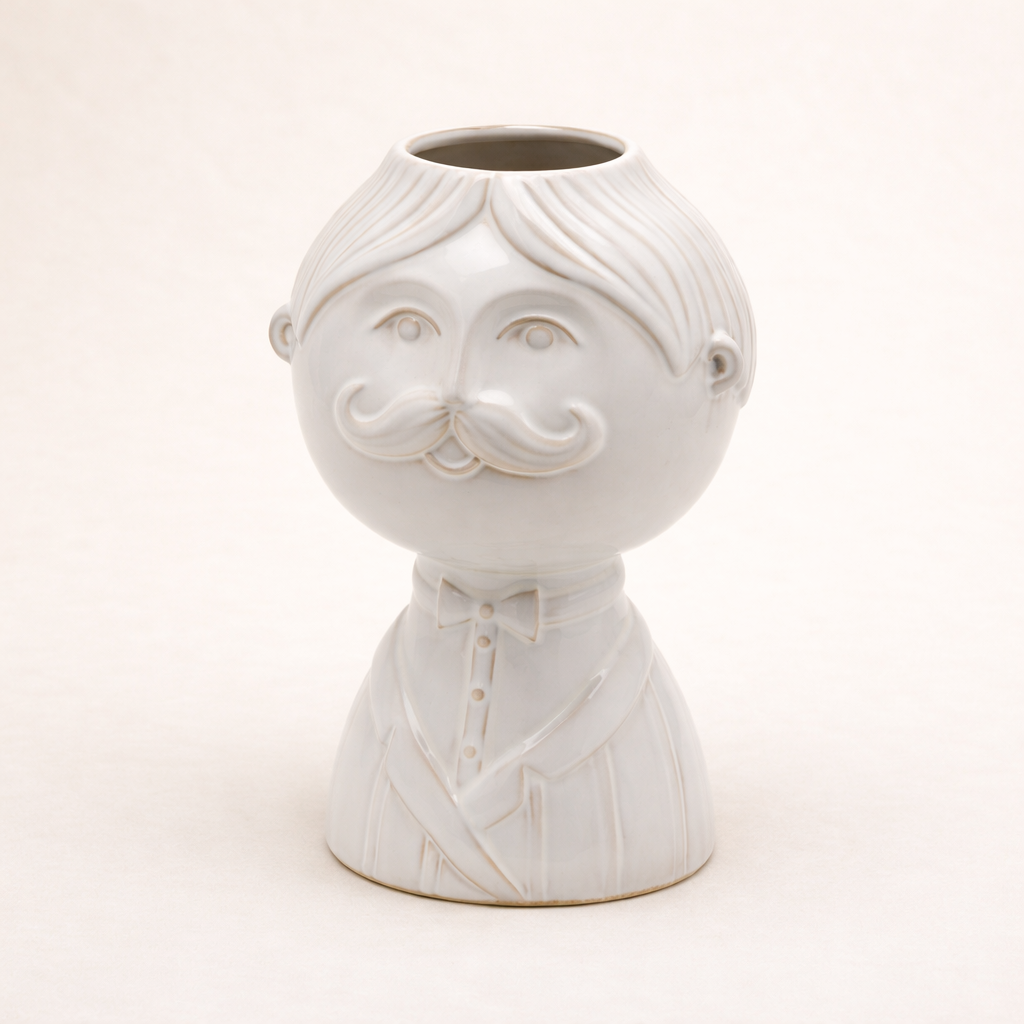 Vaso busto uomo baffi Vasi & Portavasi