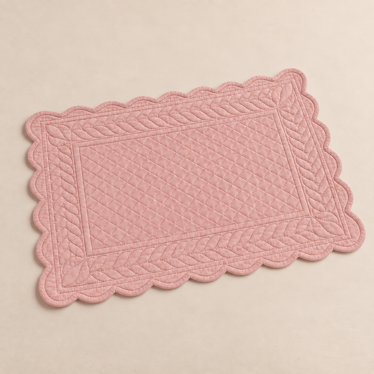 Tovaglietta Americana Rettangolare Rosa in Cotone 35 x 50 cm - Collezione Carmen