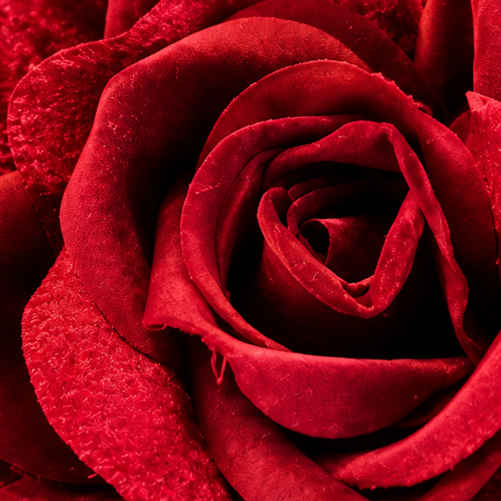 Rosa Rossa in Velluto con Clip Ø15 cm