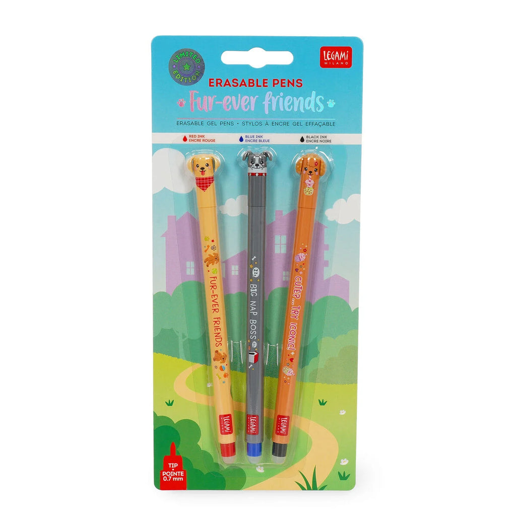 Set di 3 Penne Cancellabili Legami - Erasable Pen - Fur-ever Friends