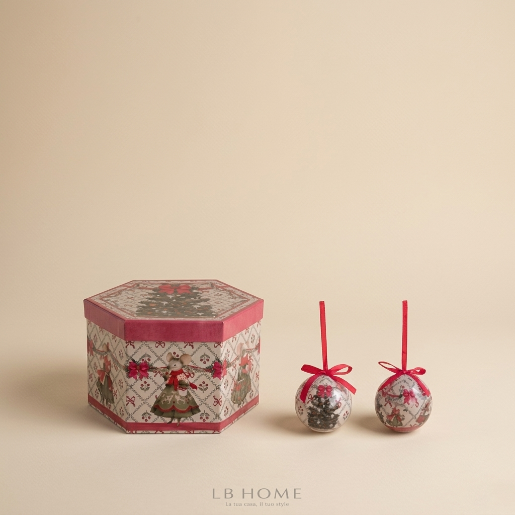 Set 14 sfere collezione Favola di Natale