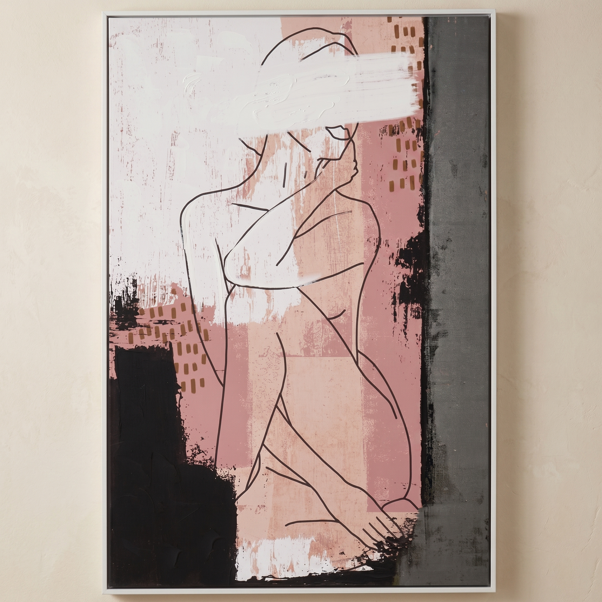 Quadro Astratto Femminile – Eleganza Contemporanea