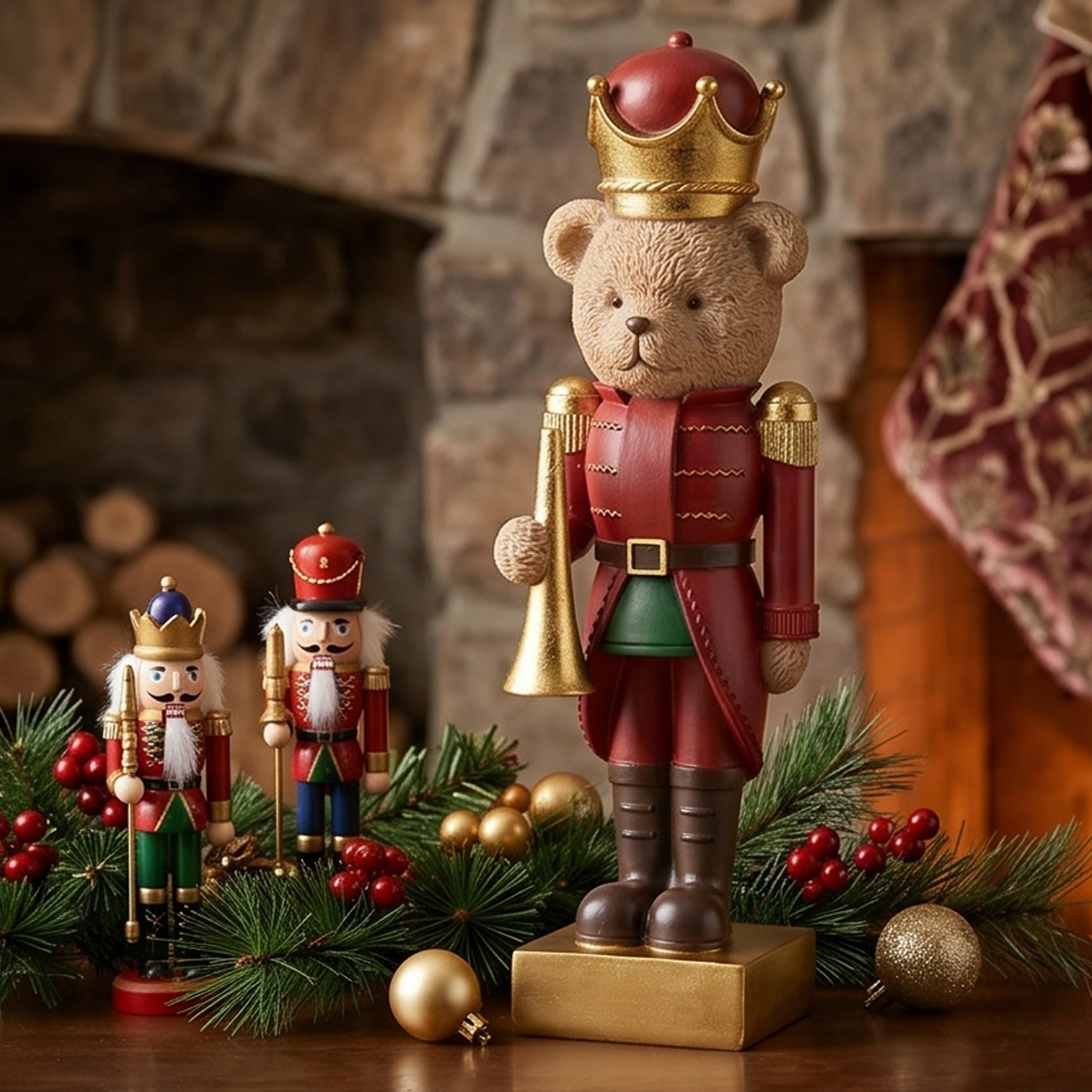 Orsetto Teddy Bear Orchestra h.35cm rosso