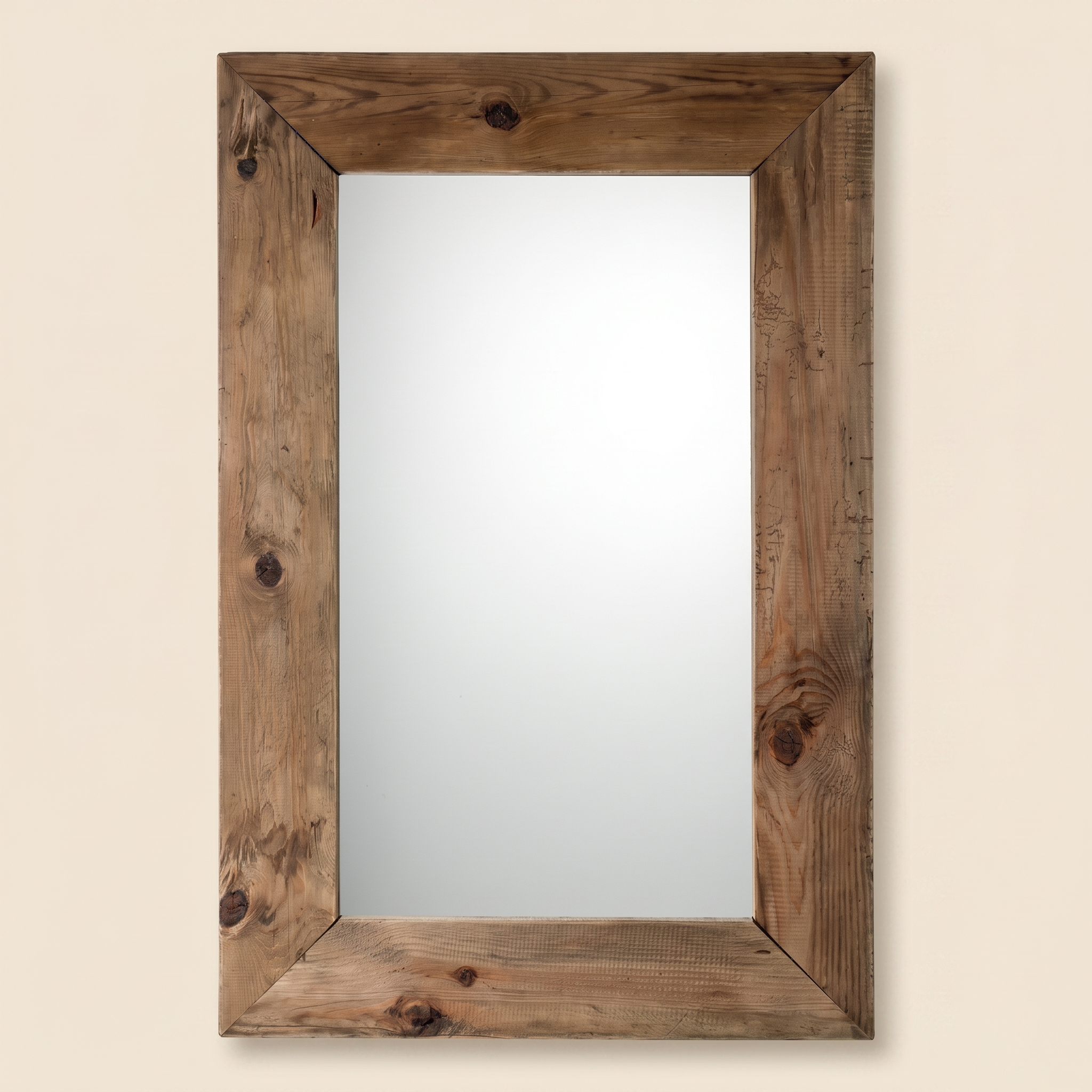 Specchiera Rettangolare in Legno Riciclato – Stile Country Naturale