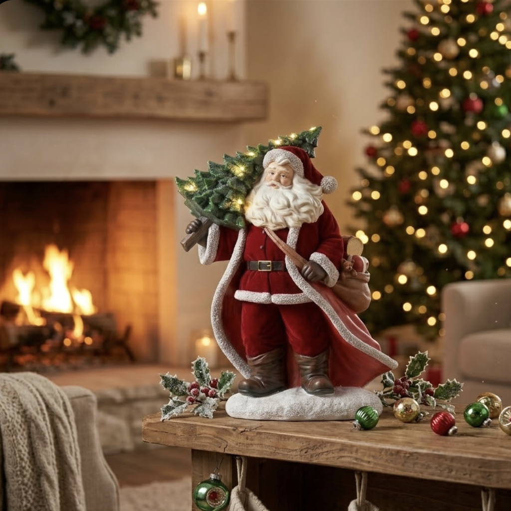 Babbo natale Santa is Here con led