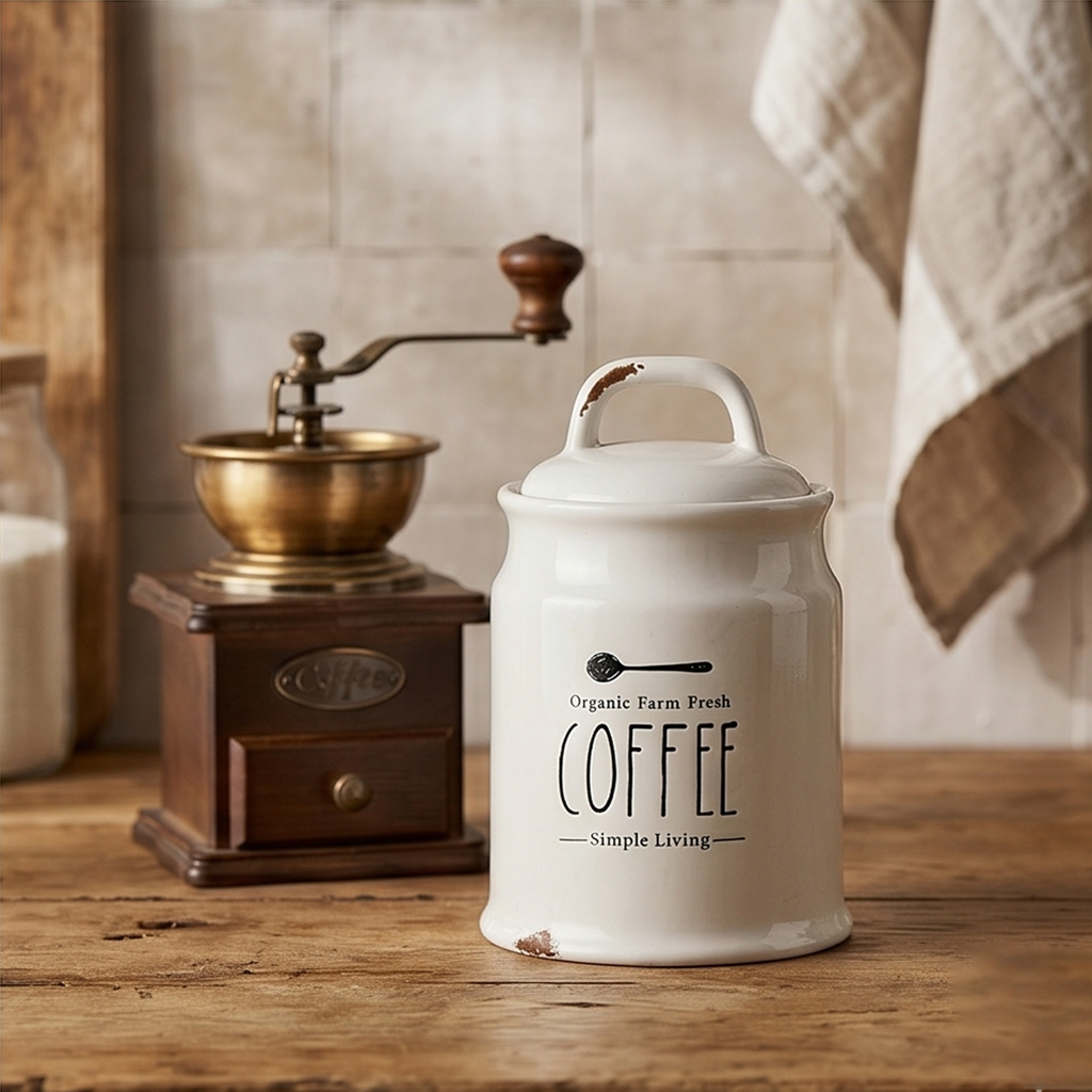 Barattolo Caffè in Ceramica Anticata