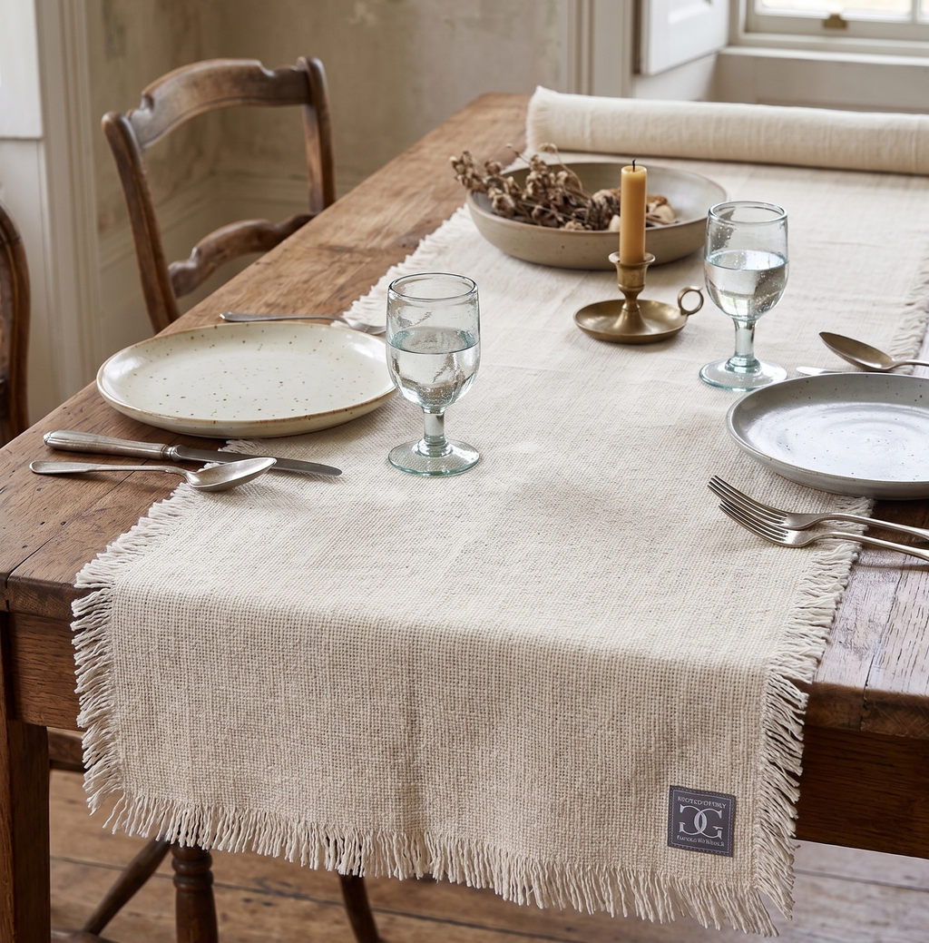 Runner lino naturale