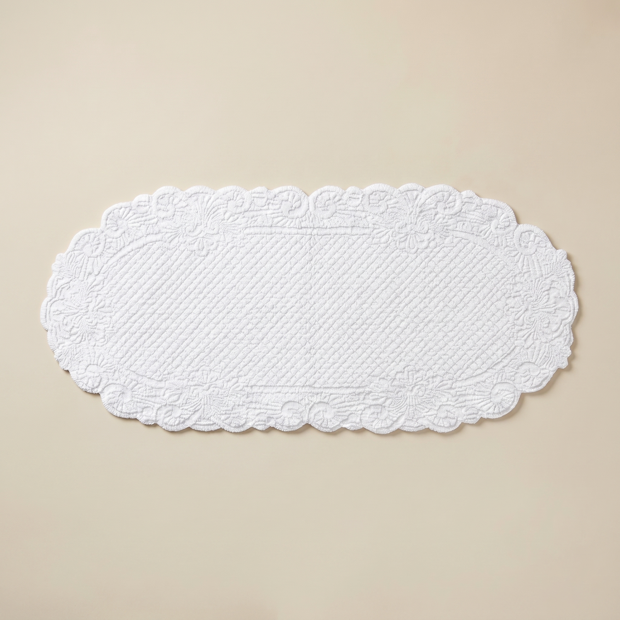 Runner centrotavola Carmen in Cotone Bianco 45x100cm