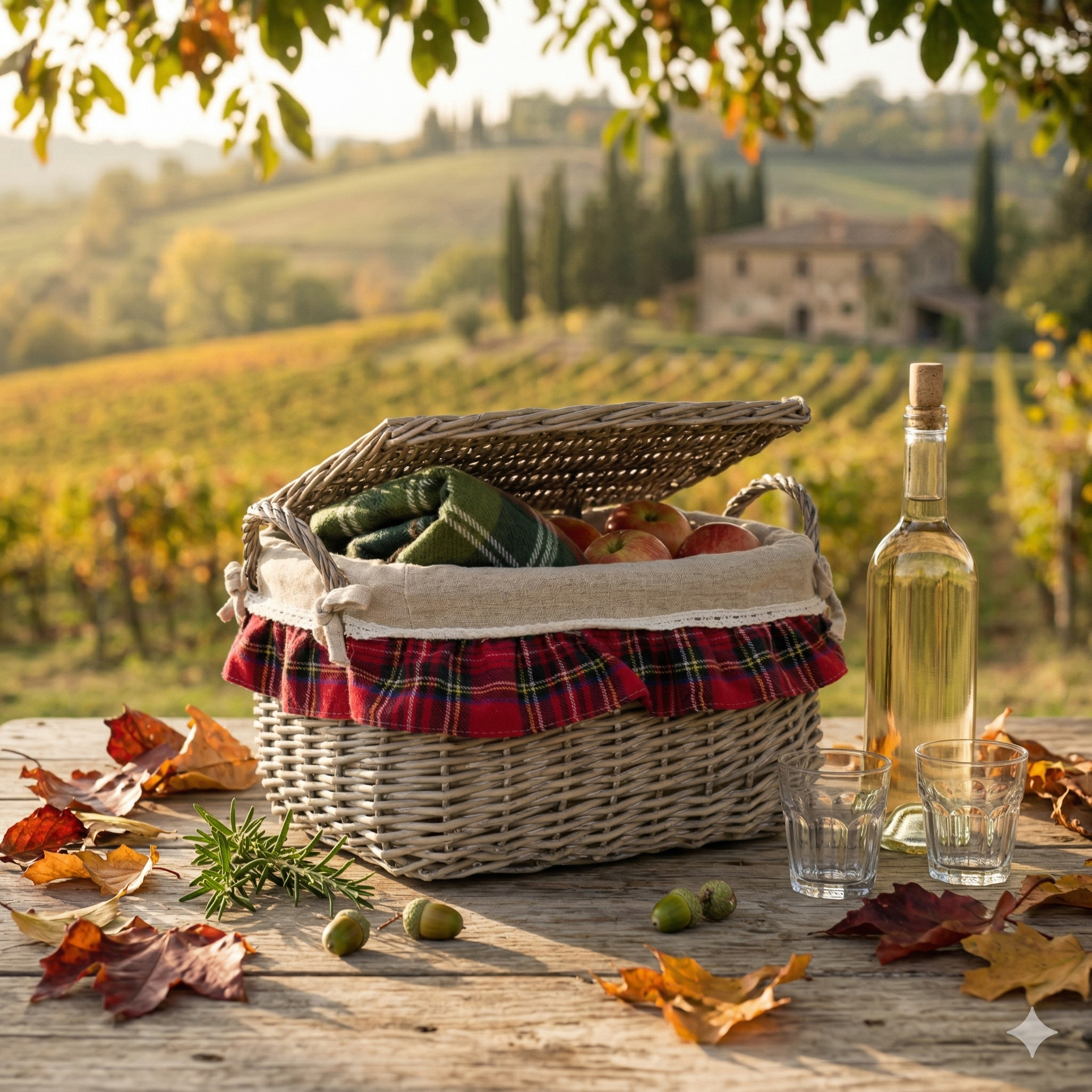Cestino tartan con coperchio