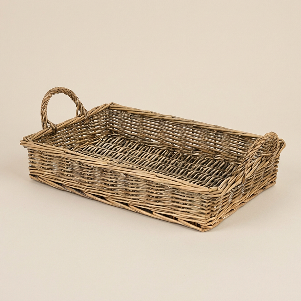 Cestino con manici in vimini 44cm Cestino