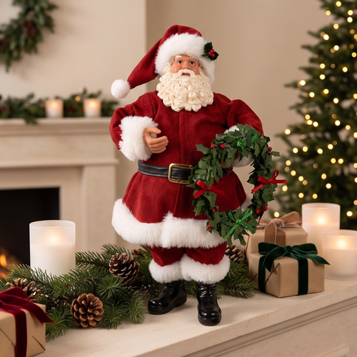 Babbo Natale con Ghirlanda
