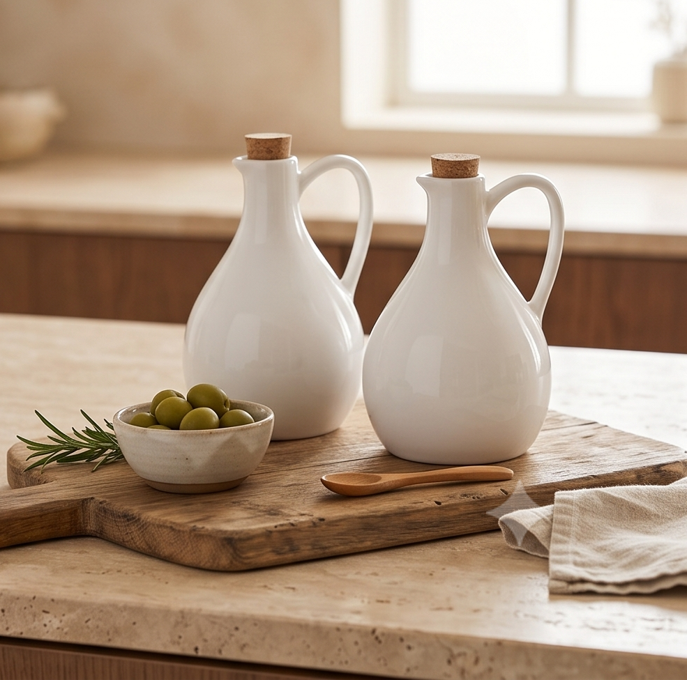 Bottiglia per olio o aceto in ceramica&nbsp;