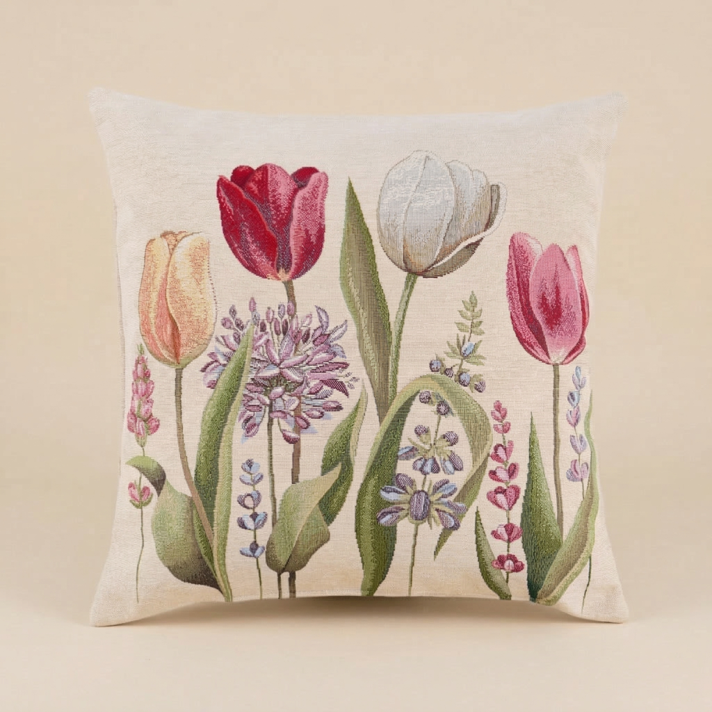 Federa cuscino Storie Fiorite Tulipani 45x45cm